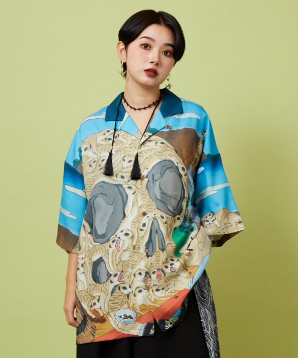 Kaya x Suzuki Hyottoko Shirt Tops by Kaya - Ametsuchi