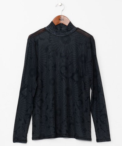 KATAUTSUSHI - Sheer Floral Inner Top