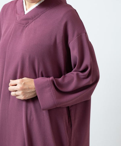 Kimono Inspired Lace Floral Hakkake Dress Dresses by Kaya - Ametsuchi