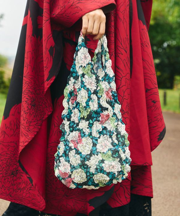 Shibori Texture Floral Eco Bag