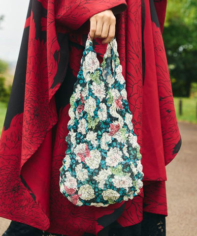 Shibori Texture Floral Eco Bag