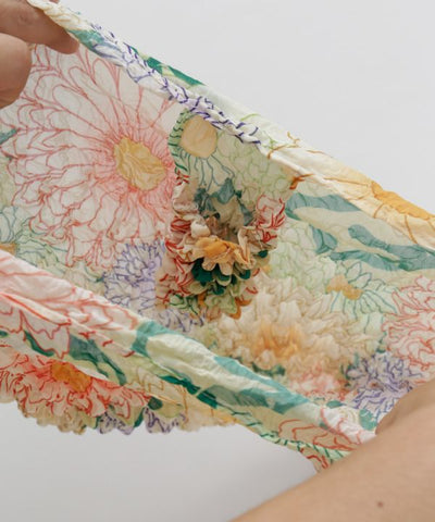 Shibori Texture Floral Eco Bag