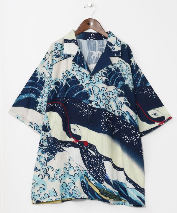 NIPPON ART Ukiyoe Shirt - XL by Kaya - Ametsuchi