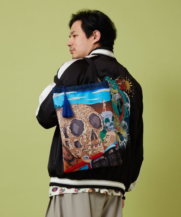 Kaya x Suzuki Hyottoko Graphic Tote Bag Bags & Purses by Kaya - Ametsuchi