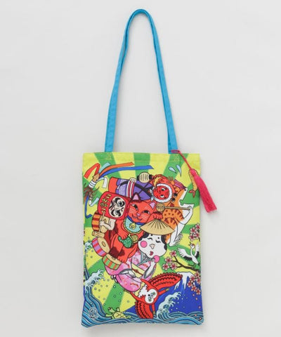 Kaya x Suzuki Hyottoko Graphic Tote Bag Bags & Purses by Kaya - Ametsuchi