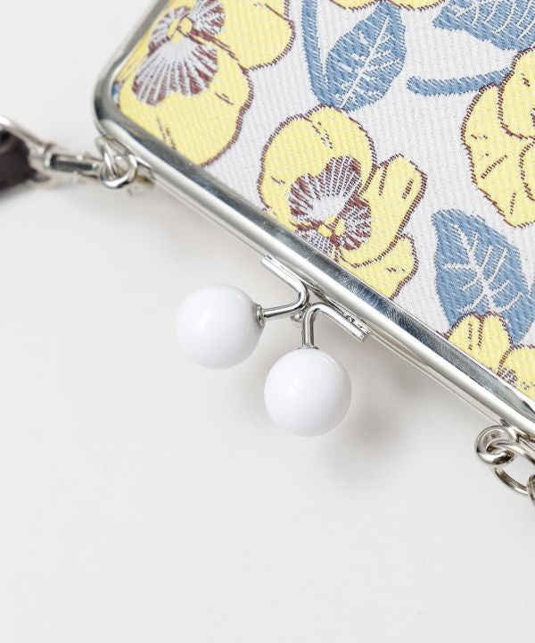 Showa Floral Retro GAMAGUCHI Clasp Shoulder Bag