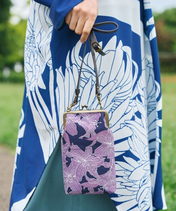 HANAYAKA - Floral Gamaguchi Shoulder Bag