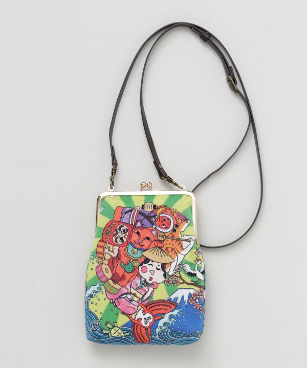 Kaya x Suzuki Hyottoko Gamaguchi Shoulder Bag Bags & Purses by Kaya - Ametsuchi