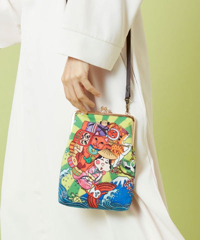 Kaya x Suzuki Hyottoko Gamaguchi Shoulder Bag Bags & Purses by Kaya - Ametsuchi
