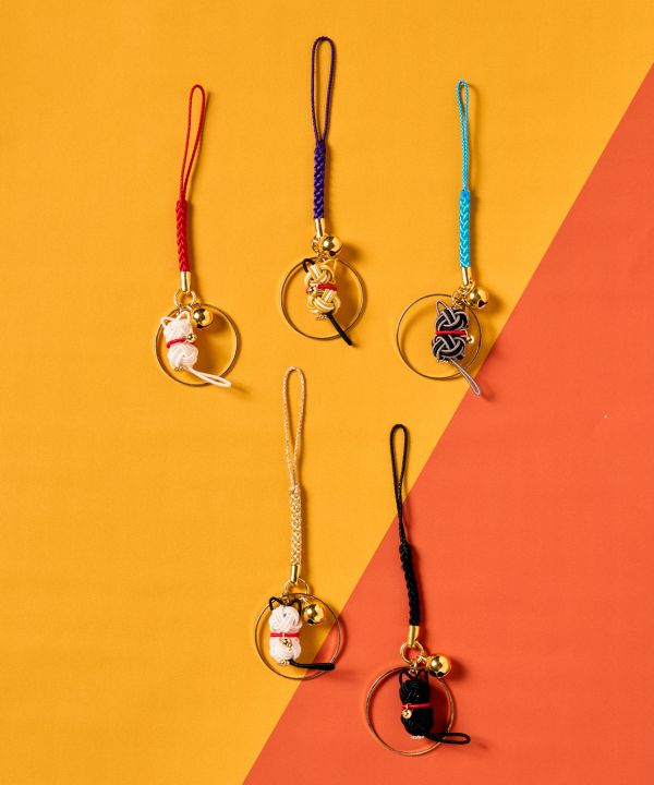 Mizuhiki Cat Strap by Kaya - Ametsuchi