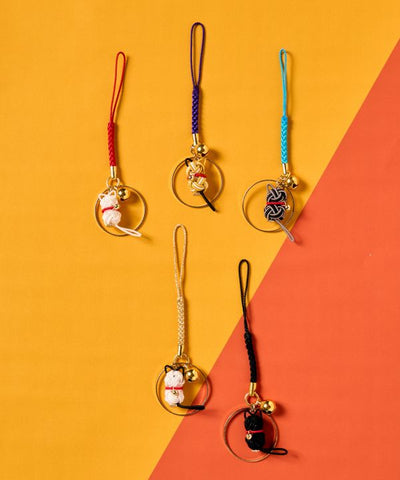 Mizuhiki Cat Strap by Kaya - Ametsuchi