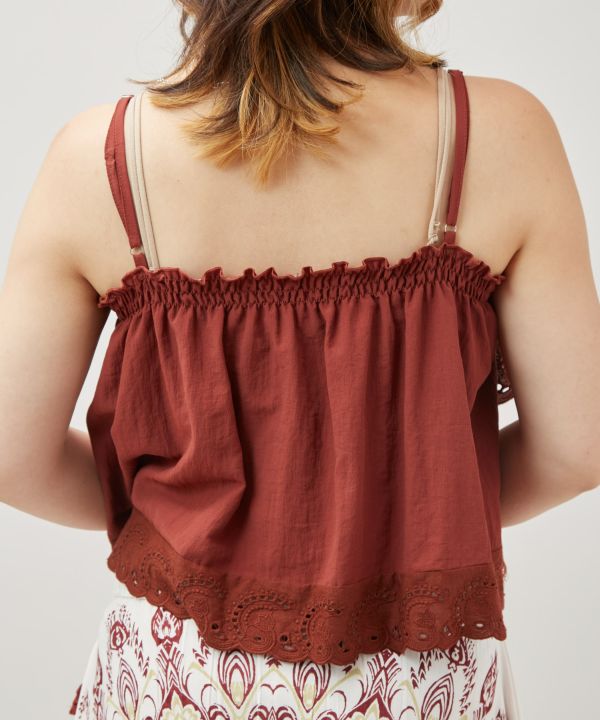 Asymmetrical Textile Layered Top Tops by AMINA - Ametsuchi