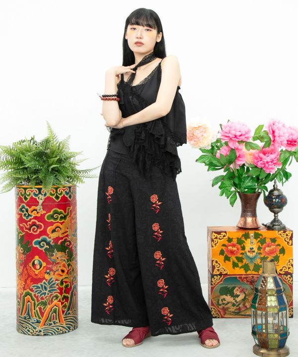 Asymmetrical Textile Layered Top Tops by AMINA - Ametsuchi