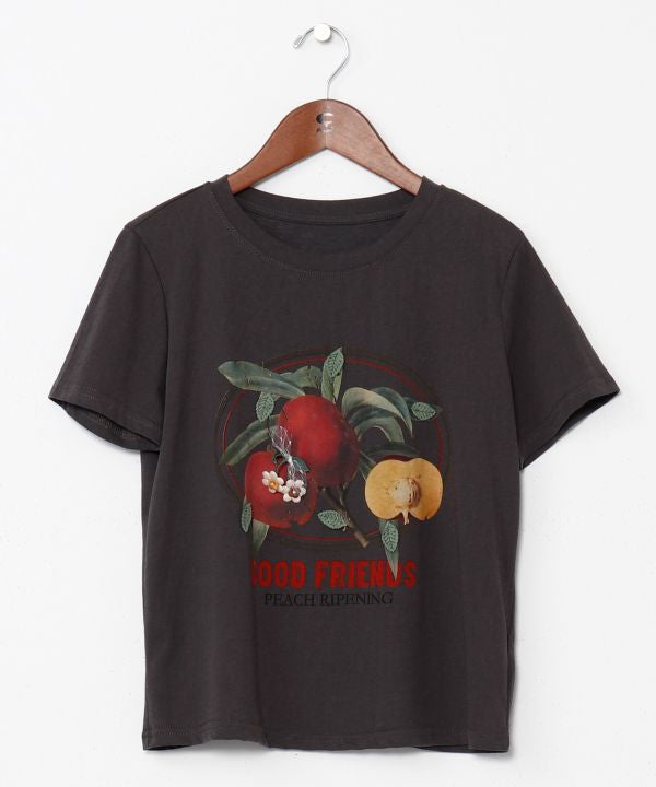 Camiseta corta con apliques de frutas de AMINA - Ametsuchi