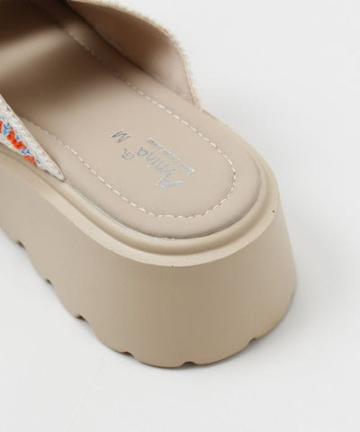 Crochet Texture Platform Ethnic Sandals