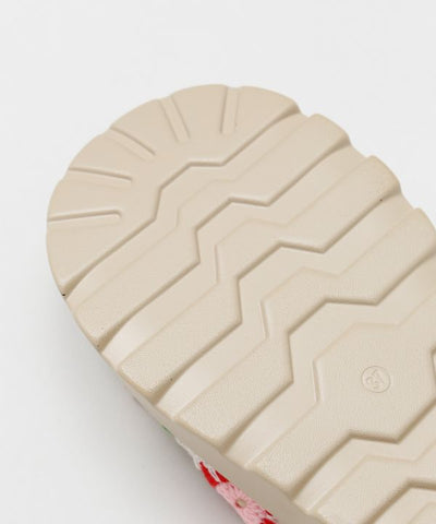 Crochet Texture Platform Ethnic Sandals