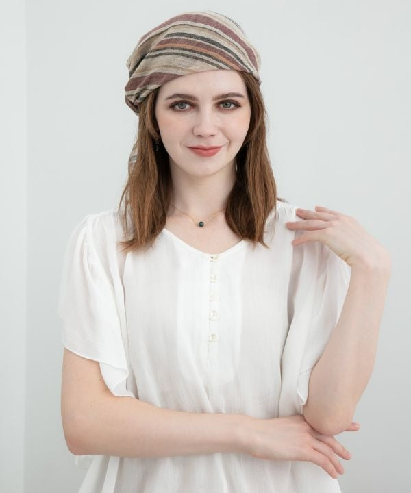 Natural Linen Ethnic Stole Scarves by AMINA - Ametsuchi