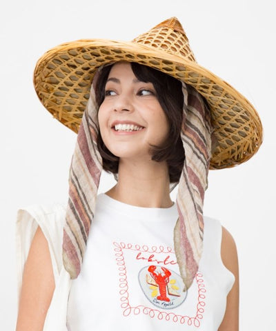 Natural Linen Ethnic Stole Scarves by AMINA - Ametsuchi