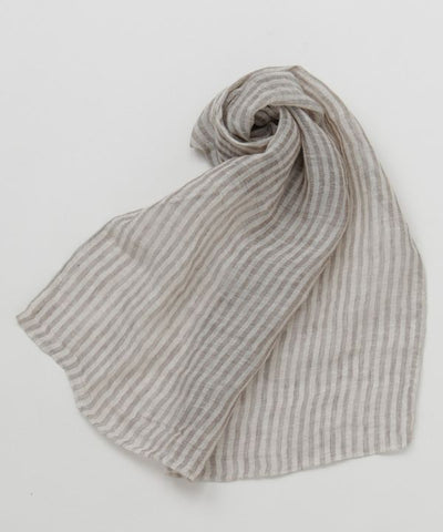 Natural Linen Ethnic Stole Scarves by AMINA - Ametsuchi