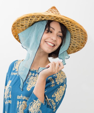 Slim Linen Textile Stole Scarves by AMINA - Ametsuchi