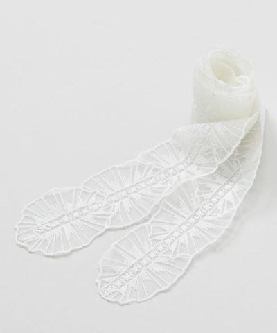 Lace Pattern Sheer Stole by AMINA - Ametsuchi