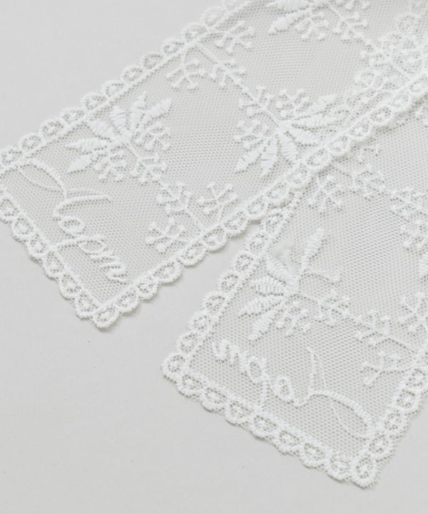 Floral Lace Slim Stole by AMINA - Ametsuchi