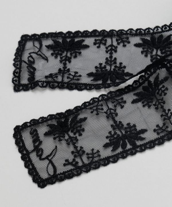 Floral Lace Slim Stole by AMINA - Ametsuchi