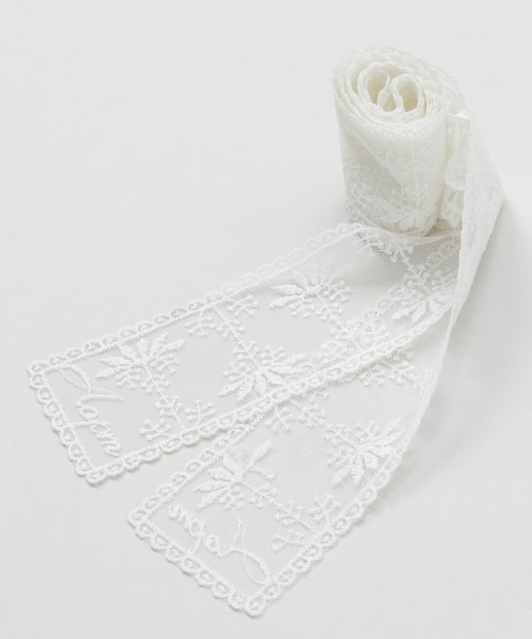 Floral Lace Slim Stole by AMINA - Ametsuchi