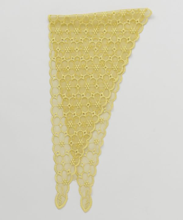 Sheer Floral Triangle Stole by AMINA - Ametsuchi