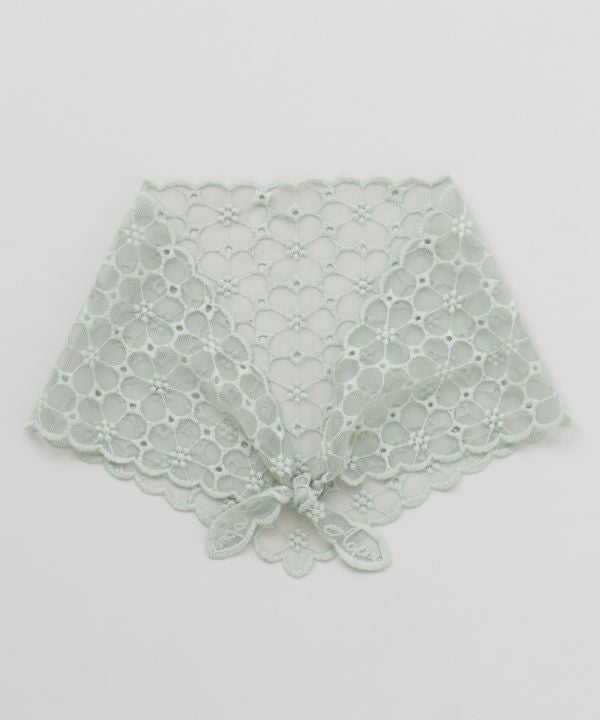 Sheer Floral Triangle Stole by AMINA - Ametsuchi