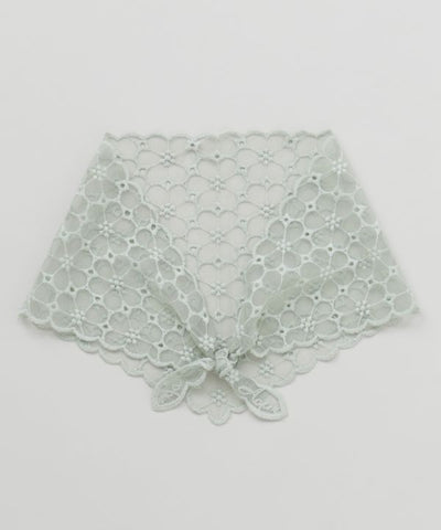 Sheer Floral Triangle Stole by AMINA - Ametsuchi