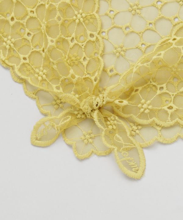 Sheer Floral Triangle Stole by AMINA - Ametsuchi