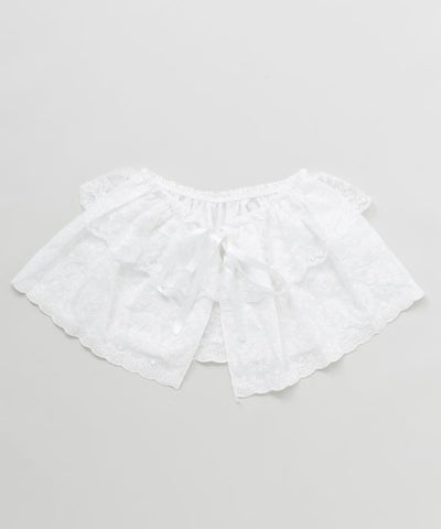 Embroidered Lace Way Scarf by AMINA - Ametsuchi