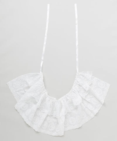 Embroidered Lace Way Scarf by AMINA - Ametsuchi