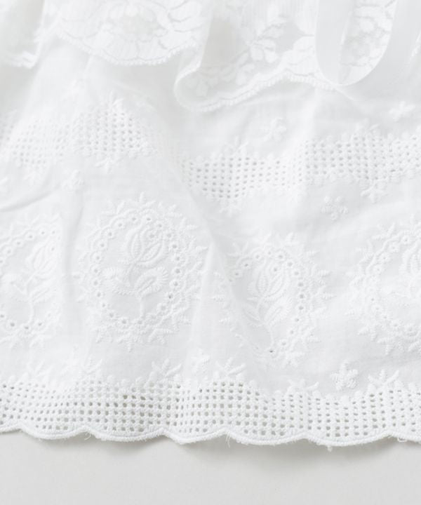 Embroidered Lace Way Scarf by AMINA - Ametsuchi