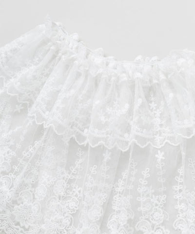 Elastic Lace Way Scarf by AMINA - Ametsuchi