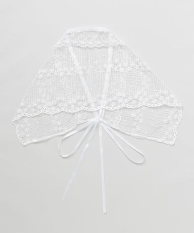 Ribbon Tie Lace Stole by AMINA - Ametsuchi