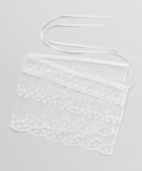 Ribbon Tie Lace Stole by AMINA - Ametsuchi