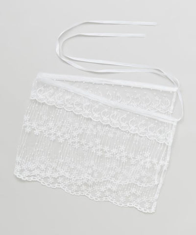 Ribbon Tie Lace Stole by AMINA - Ametsuchi
