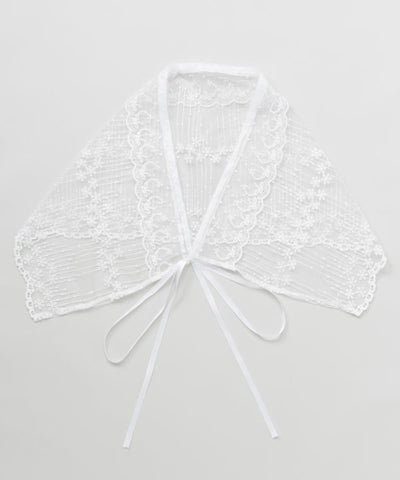 Ribbon Tie Lace Stole by AMINA - Ametsuchi
