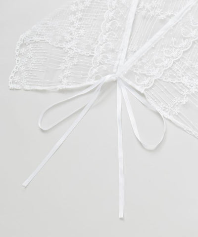 Ribbon Tie Lace Stole by AMINA - Ametsuchi