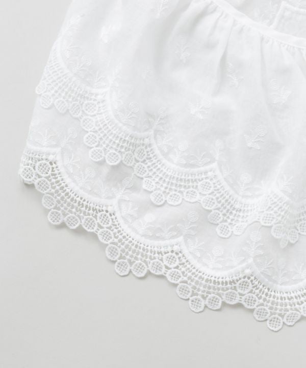 Embroidered Lace Way Scarf by AMINA - Ametsuchi