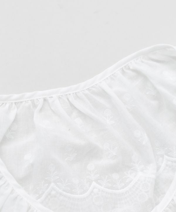 Embroidered Lace Way Scarf by AMINA - Ametsuchi