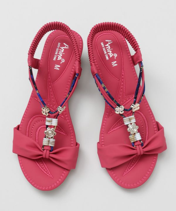 Woven Resort Sandals by AMINA - Ametsuchi