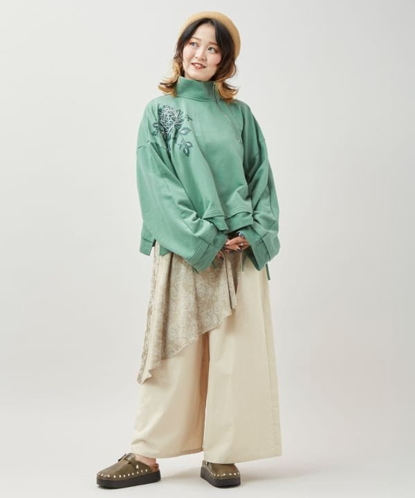 Peony Embroidered Sweatshirt