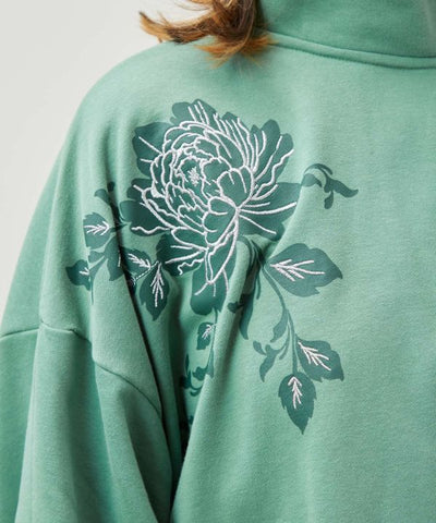 Peony Embroidered Sweatshirt