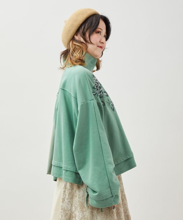 Peony Embroidered Sweatshirt