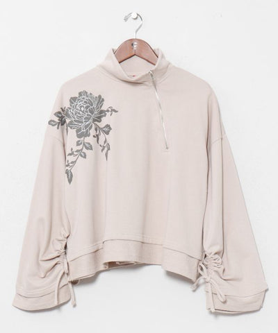 Peony Embroidered Sweatshirt