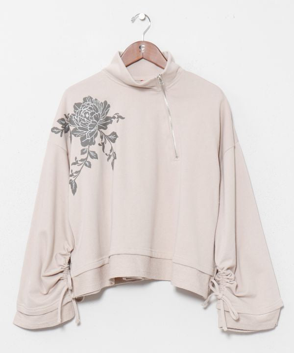 Peony Embroidered Sweatshirt
