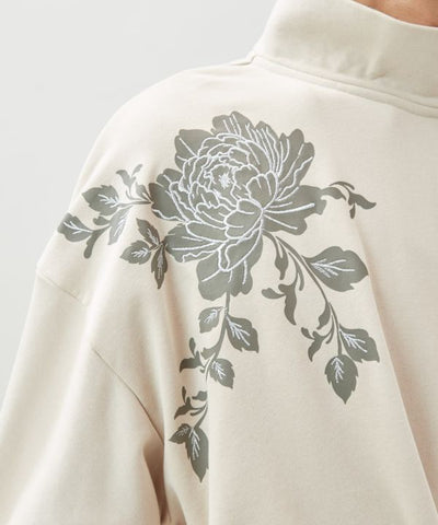 Peony Embroidered Sweatshirt for Men